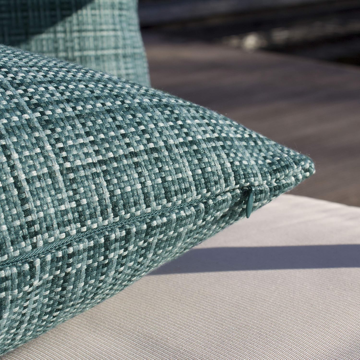 Kevin Textile Outdoor Waterproof Throw Pillow Covers 14x24 Inch Pack of 2 Woven Faux Linen Farmhouse Decorative Water Resistant Lumbar…