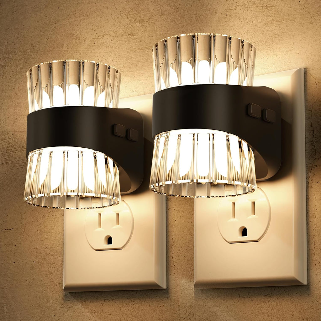 Briignite Night Light, Night Lights Plug into Wall, LED Clear Night Light for Kids, Adjustable Brightness NightLights with Dusk to Dawn…