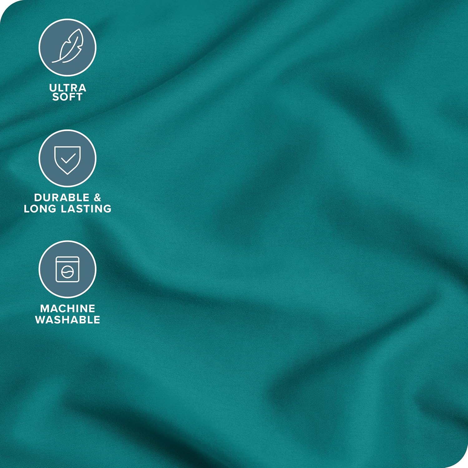 BareHome Bare Home Microfiber King Pillowcase Set of 4 - Emerald, 20x40