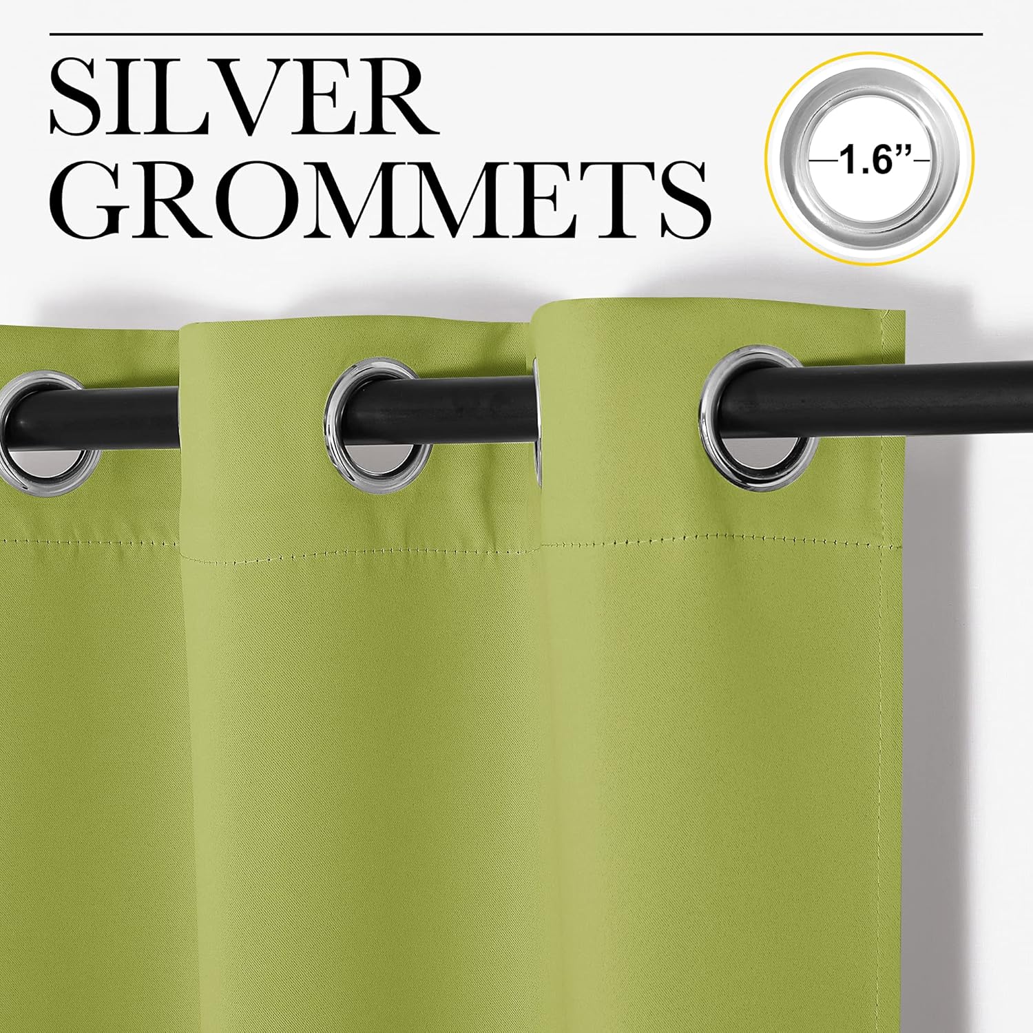 NICETOWN Blackout Curtain Panels for Living Room, Thermal Insulated Solid Grommet Top Blackout Draperies/Drapes for Christmas Window (1…