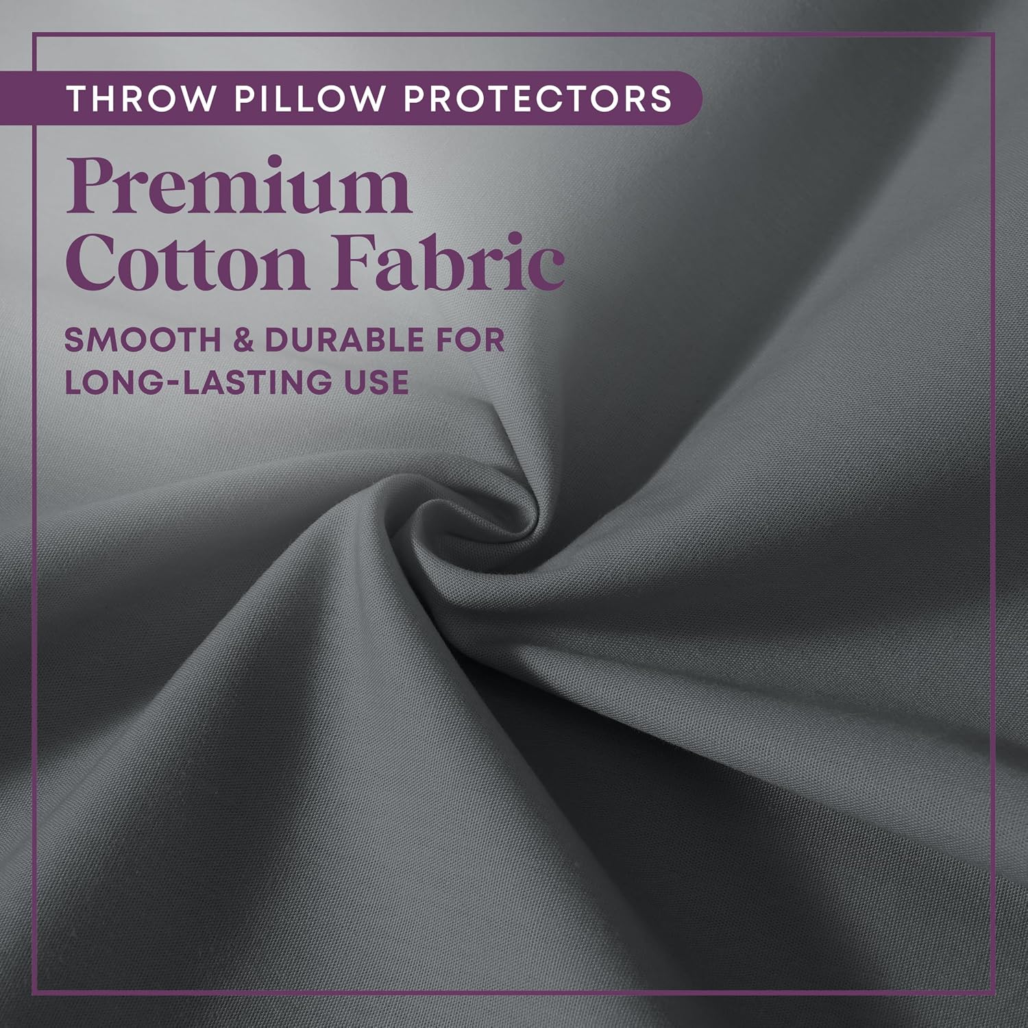 CIRCLESHOME European Pillow Protectors - 100% Cotton Breathable Pillowcases - 26 X 26 Square Pillowcases - Protects Pillows from Dirt…