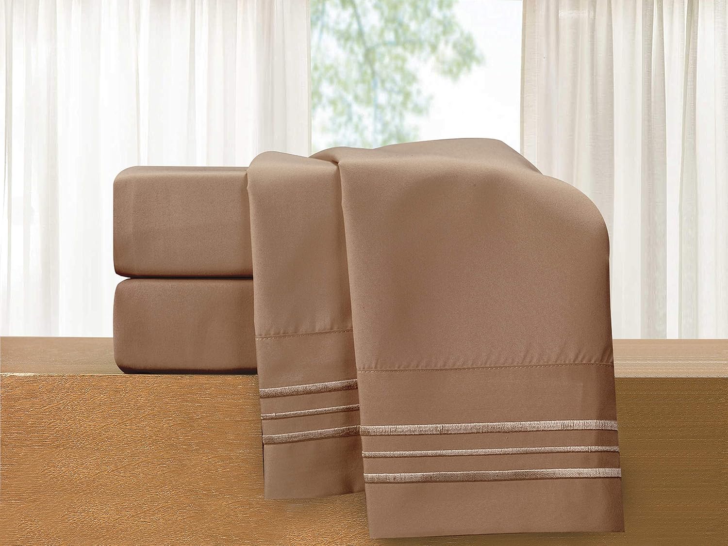 Elegantcomfort Elegant Comfort 1500 Thread Count Embroidered Egyptian Quality Luxurious Silky Soft Wrinkle & Fade Resistant 2-Piece Pillowc…