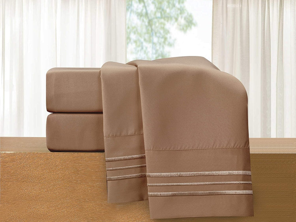 Elegantcomfort Elegant Comfort 1500 Thread Count Embroidered Egyptian Quality Luxurious Silky Soft WRINKLE & FADE RESISTANT 2-Piece Pillowc…