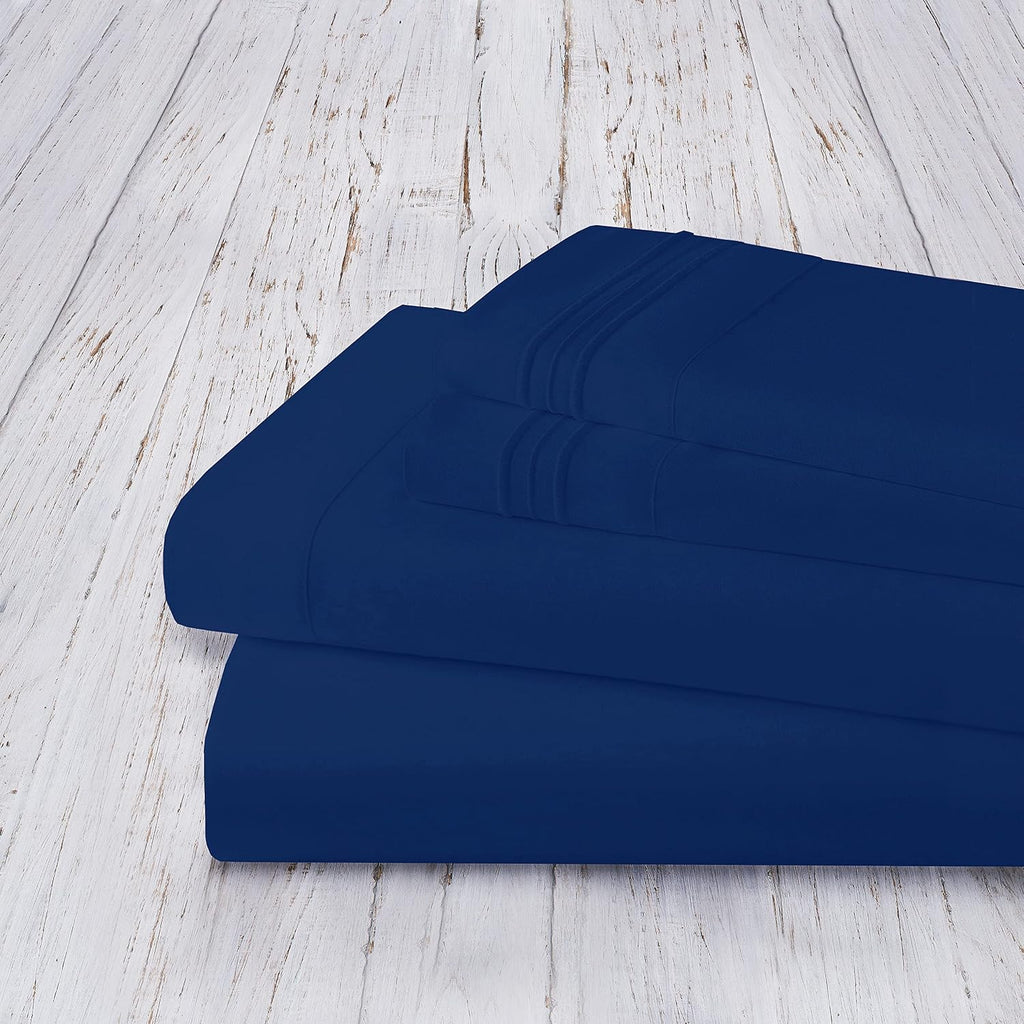 MocassiLuxuryBedding Mocassi King Sheet Set - Luxury Hotel 1800 Premier Bedding Sheets & Pillowcases - Ultra Soft Breathable & Cooling Bed…