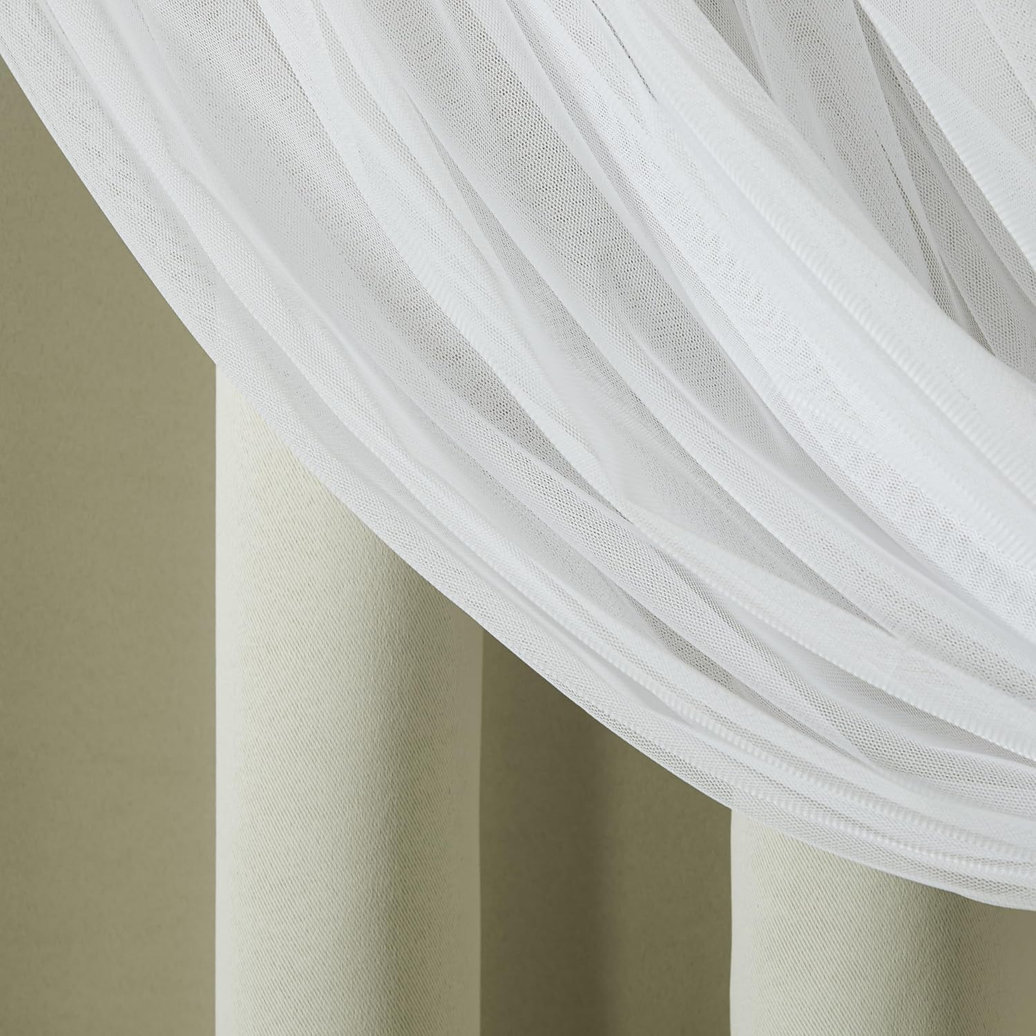 TOWN & COUNTRY LUXE Talia Double Layer Indoor Curtains, Sheer and Room Darkening Blackout, Grommet Top, Energy Efficient, 2-Pack Set…