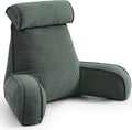 Ailuteie Sit Up Reading Pillow, Backrest Pillow with Arms, Corduroy Back Support Cushion with Side Pockets & Washable Cover, Bed Rest Suppo…