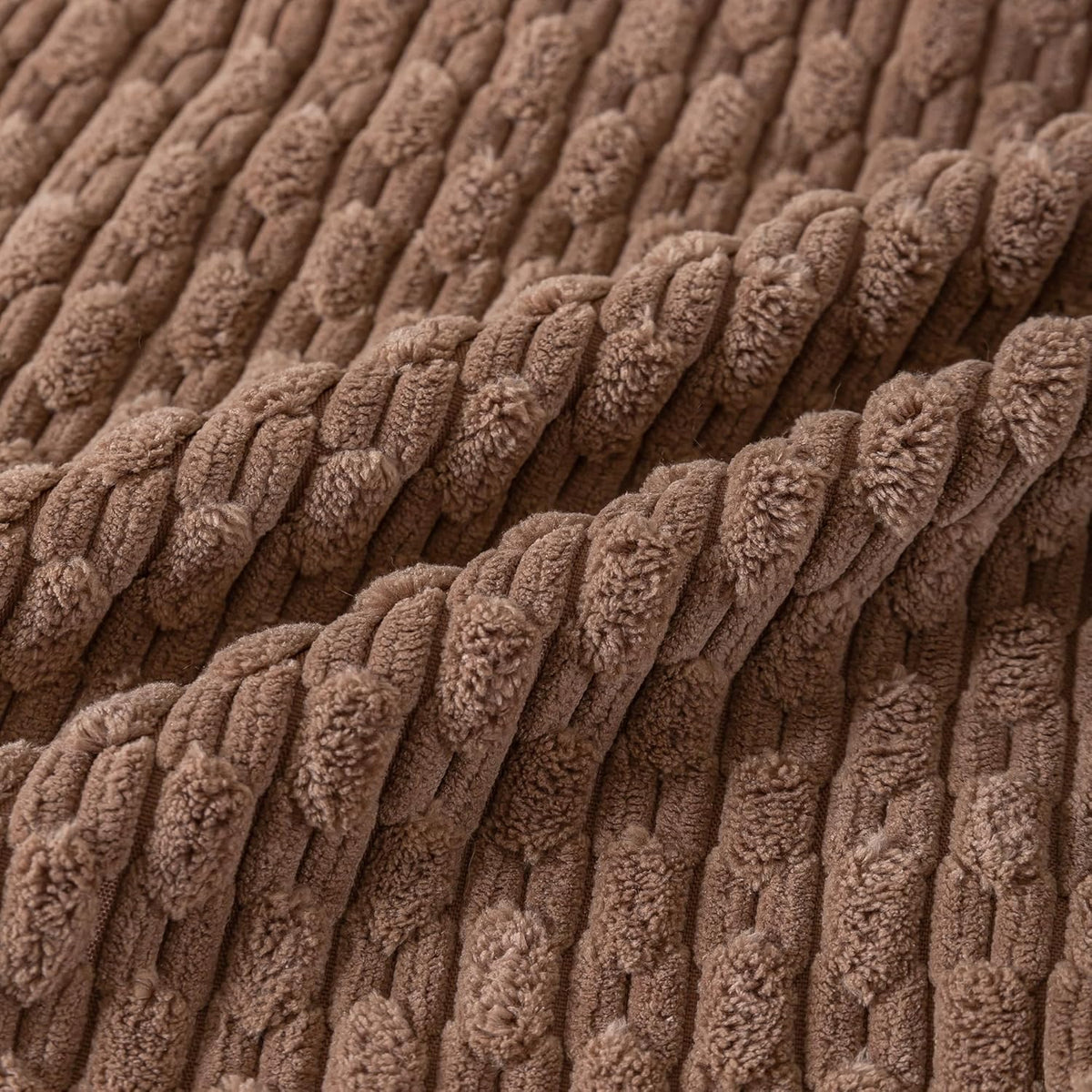 Cozoomy Set of 4 Beige Brown Coffee Decorative Throw Pillow Covers 22x22 Inch Corduroy Pillow Covers for Bed Couch Sofa Living Room Soft Sq…