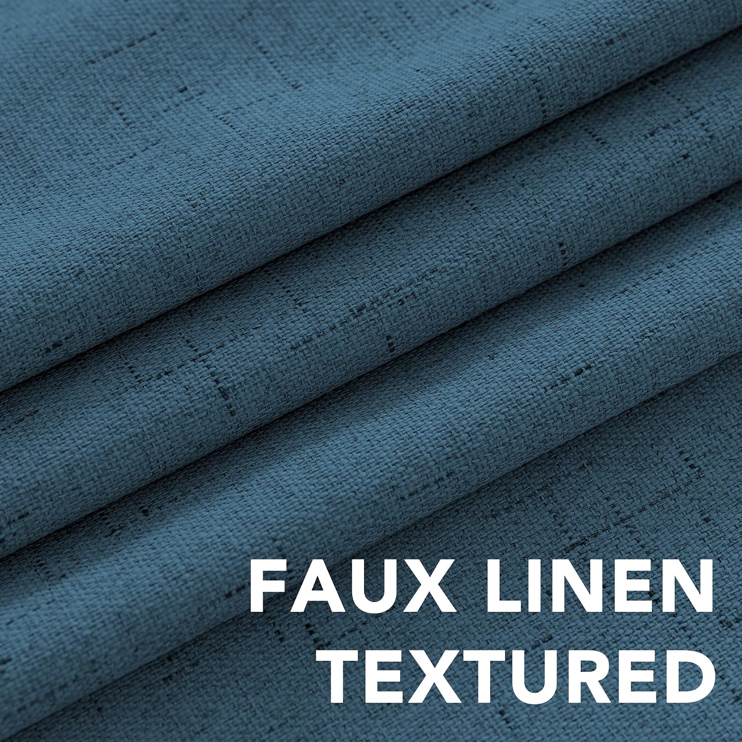 H.VERSAILTEX 100% Blackout Curtains for Bedroom Thermal Insulated Linen Textured Curtains Heat and Full Light Blocking Drapes Living Room…
