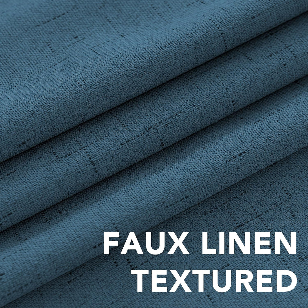H.VERSAILTEX 100% Blackout Curtains for Bedroom Thermal Insulated Linen Textured Curtains Heat and Full Light Blocking Drapes Living Room…