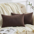 Gawamay Lumbar Decorative Throw Pillow Covers 12"x20" Inch Set of 2, Super Soft Chenille Rectangle Pillowcase for Living Room Bedroom Sofa…