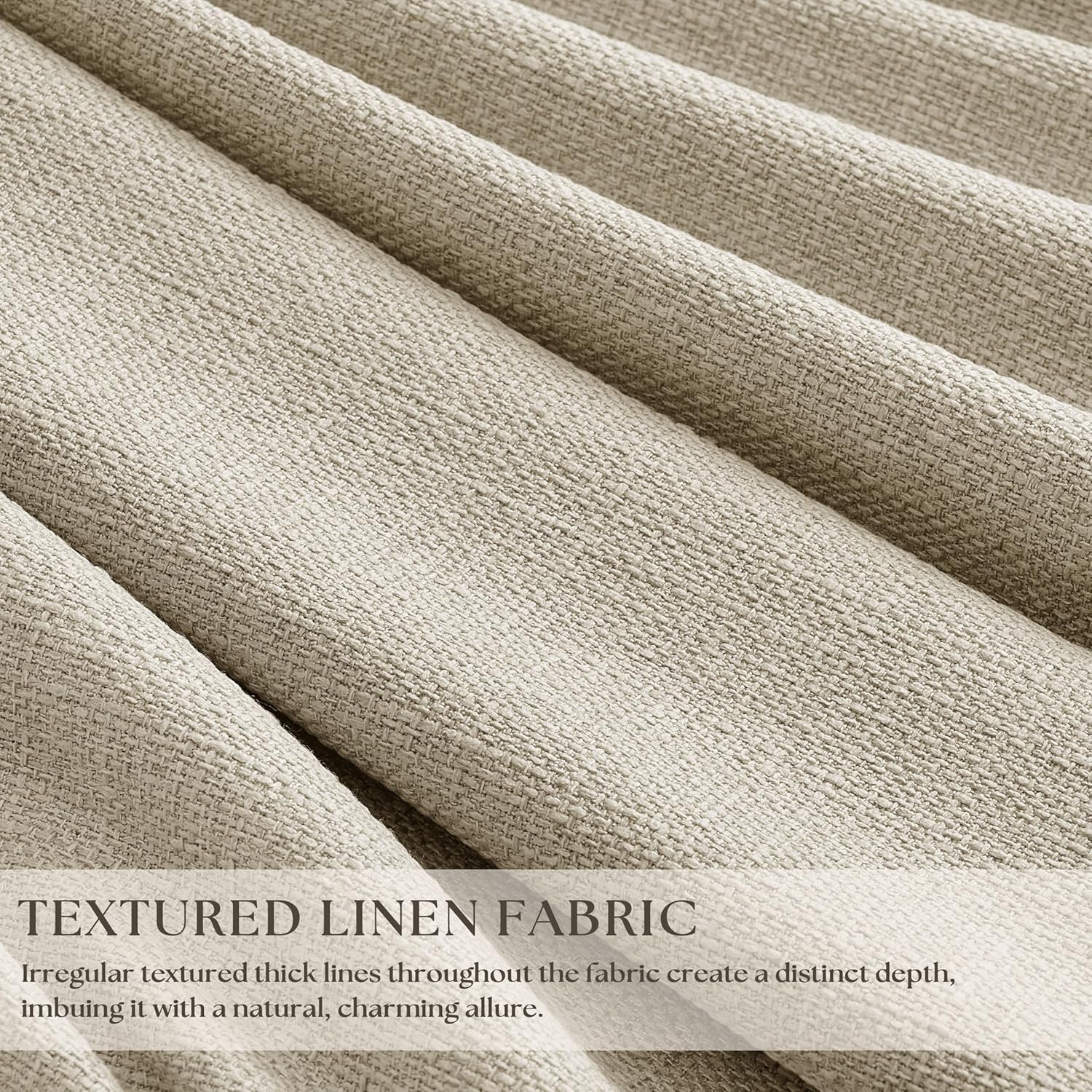 Twodrapes Pinch Pleated Blackout 96 Inch Bedroom Curtains 70 Inch Wide Linen Dual Layer Soundproof Farmhouse Window Curtains for Living Roo…