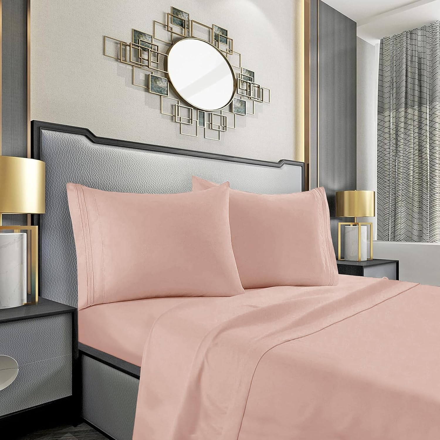 MocassiLuxuryBedding Mocassi Full Sheet Set - Luxury Hotel 1800 Premier Bedding Sheets & Pillowcases - Ultra Soft Breathable & Cooling Bed…