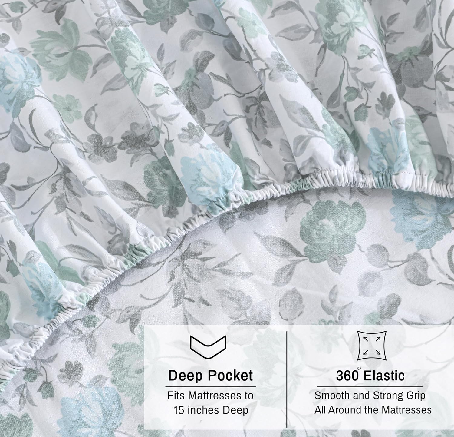 Ruvanti 100% Cotton Organic Percale Sheets Twin Size – Crisp Cooling Bed Sheets for Hot Sleepers, Deep Pocket 15”, Soft Peach Finish, Breat…