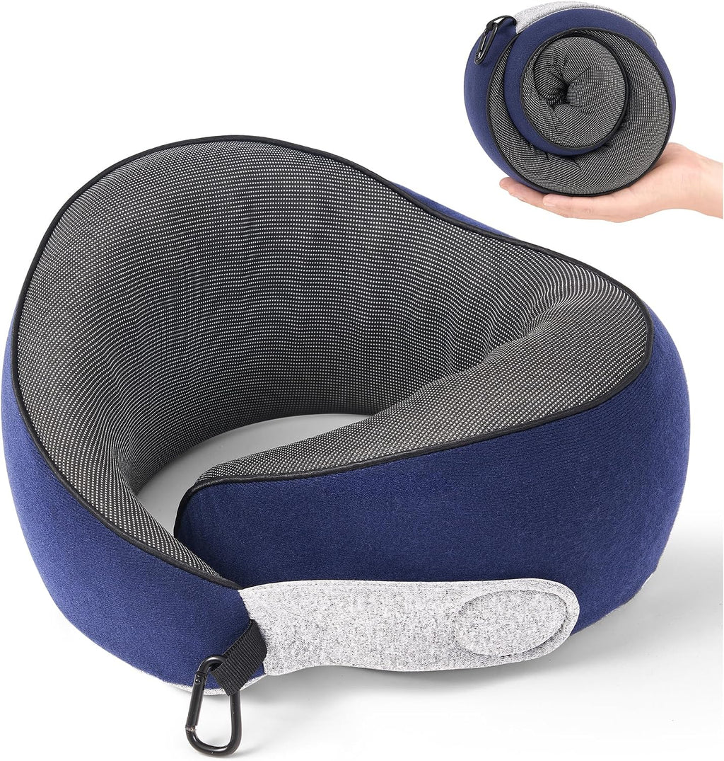 KPNEOL Travel Pillow, 100% Pure Memory Foam Travel Neck Pillow Airplane Neck Support Ergonomic Design for Traveling Suitable for…