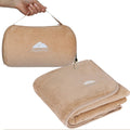 BlueHills Travel Blanket Pillow Rolled Soft Plush Airplane Throw Traveler Essentials Gift Compact in a Bag 70X48 inches Long Car Plane Flig…
