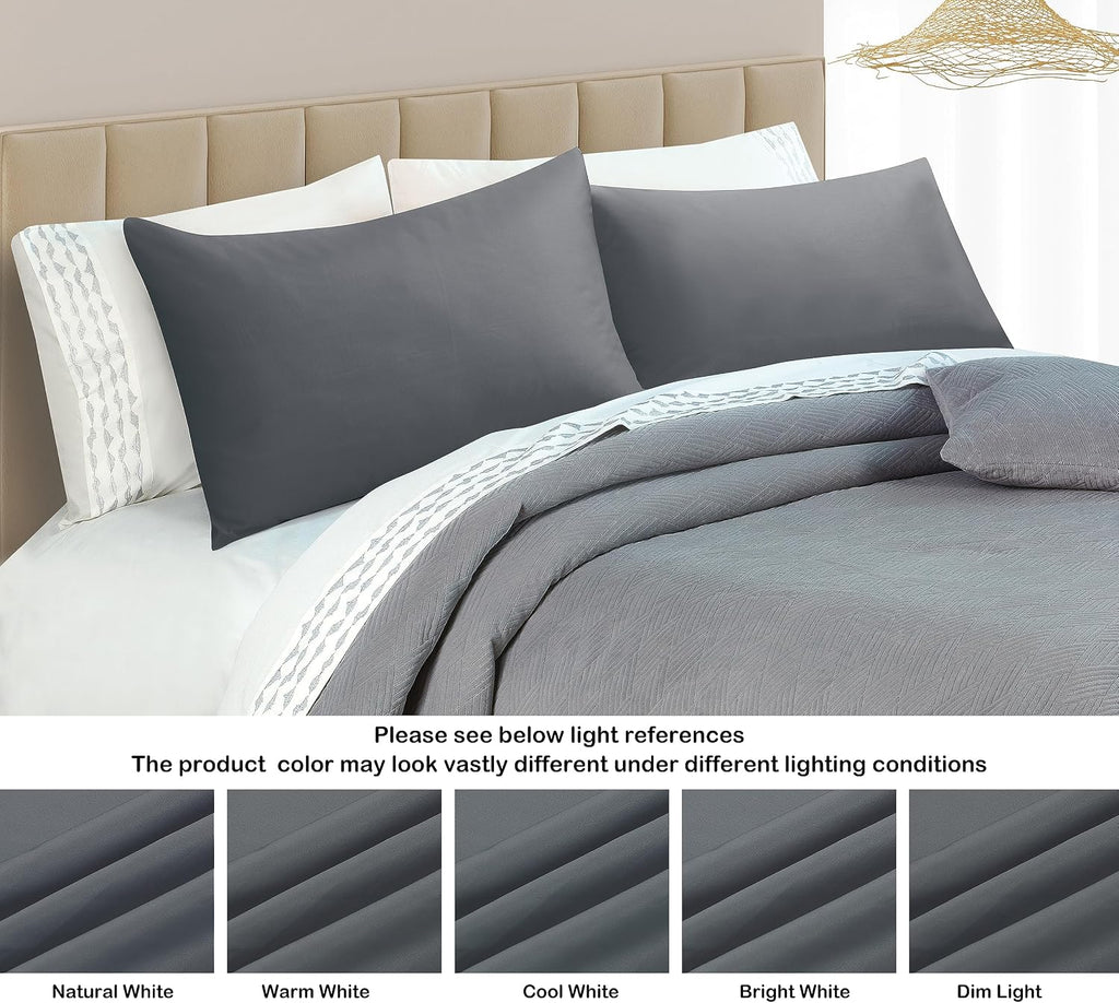 ShunjieHome 100% Egyptian Cotton Standard Pillow Protectors Set of 2, 400 Thread Count Sateen Weave Cooling Pillowcase, easy maintenance…