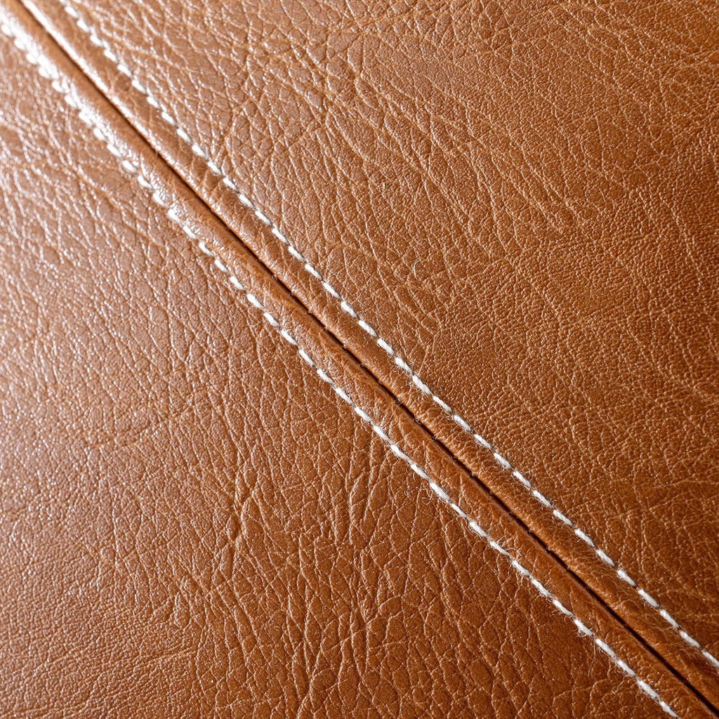 Fancy Homi Brown Boho Long Lumbar Faux Leather Body Decorative Throw Pillow Cover 14x36 Inch for Bedroom Couch Bed Sofa Bench, Hand…