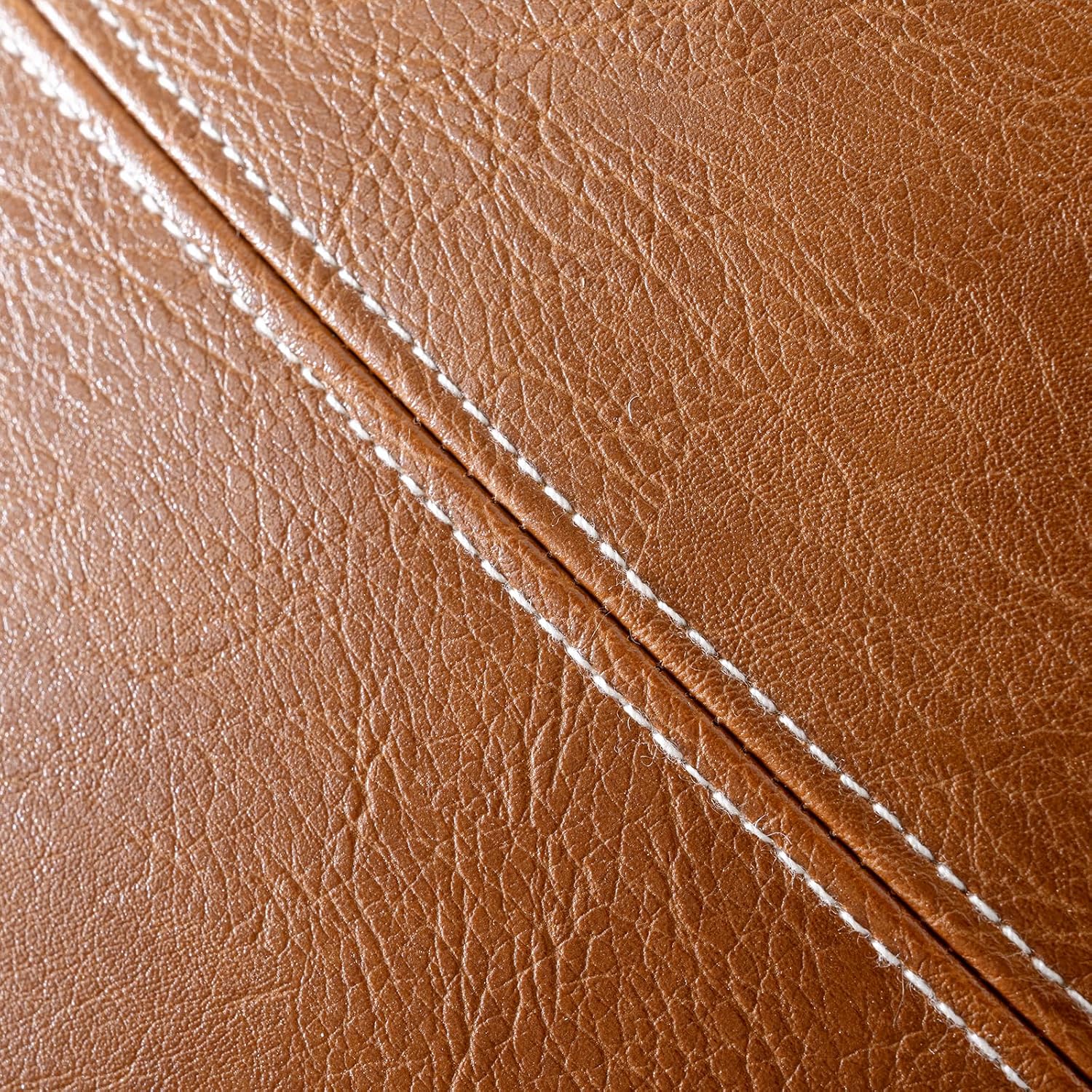 Fancy Homi Brown Boho Long Lumbar Faux Leather Body Decorative Throw Pillow Cover 14x36 Inch for Bedroom Couch Bed Sofa Bench, Hand…