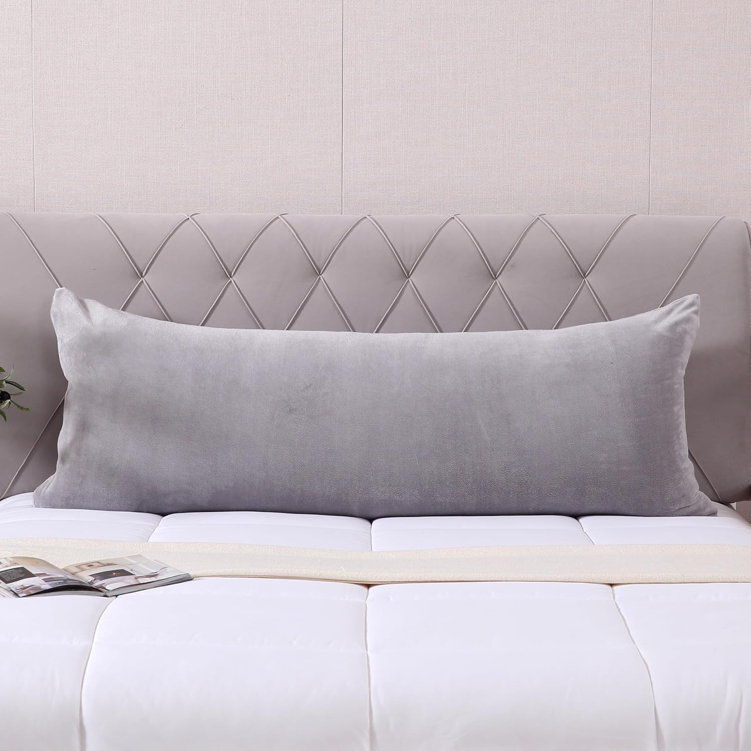 Evolive Body Pillow Cover 21"x54", Ultra Soft Plush Body Pillowcase with Hidden Zipper, Cozy Fluffy Long Pillow Case for Side Sleepers, Pre…