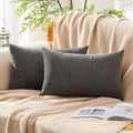 Gawamay Set of 2 Decorative Lumbar Soft Chenille Throw Pillow Covers 12x20 Inch (30x50 CM), Boho Farmhouse Cushion Cases, Couch Pillow Cove…