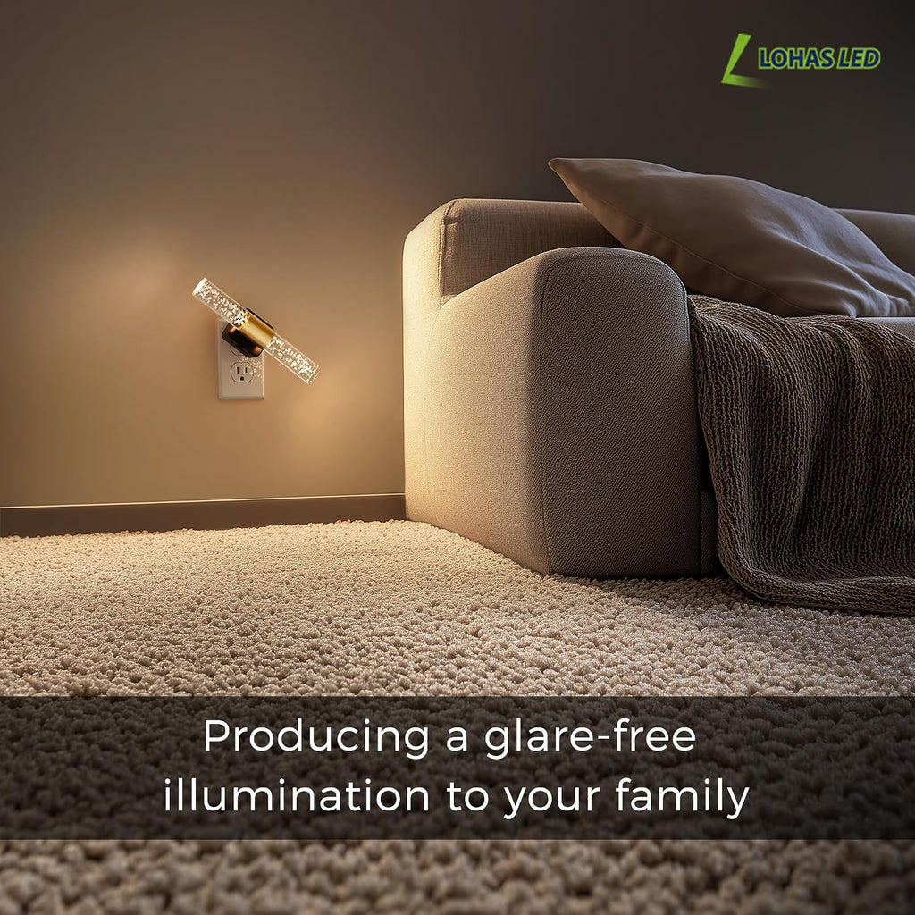 L LOHAS LED Rotating Night Light, Night Lights Plug into Wall, Auto Light Sensor Nightlight Dimmable 100LM, 3000K Soft Light, LED Acrylic…