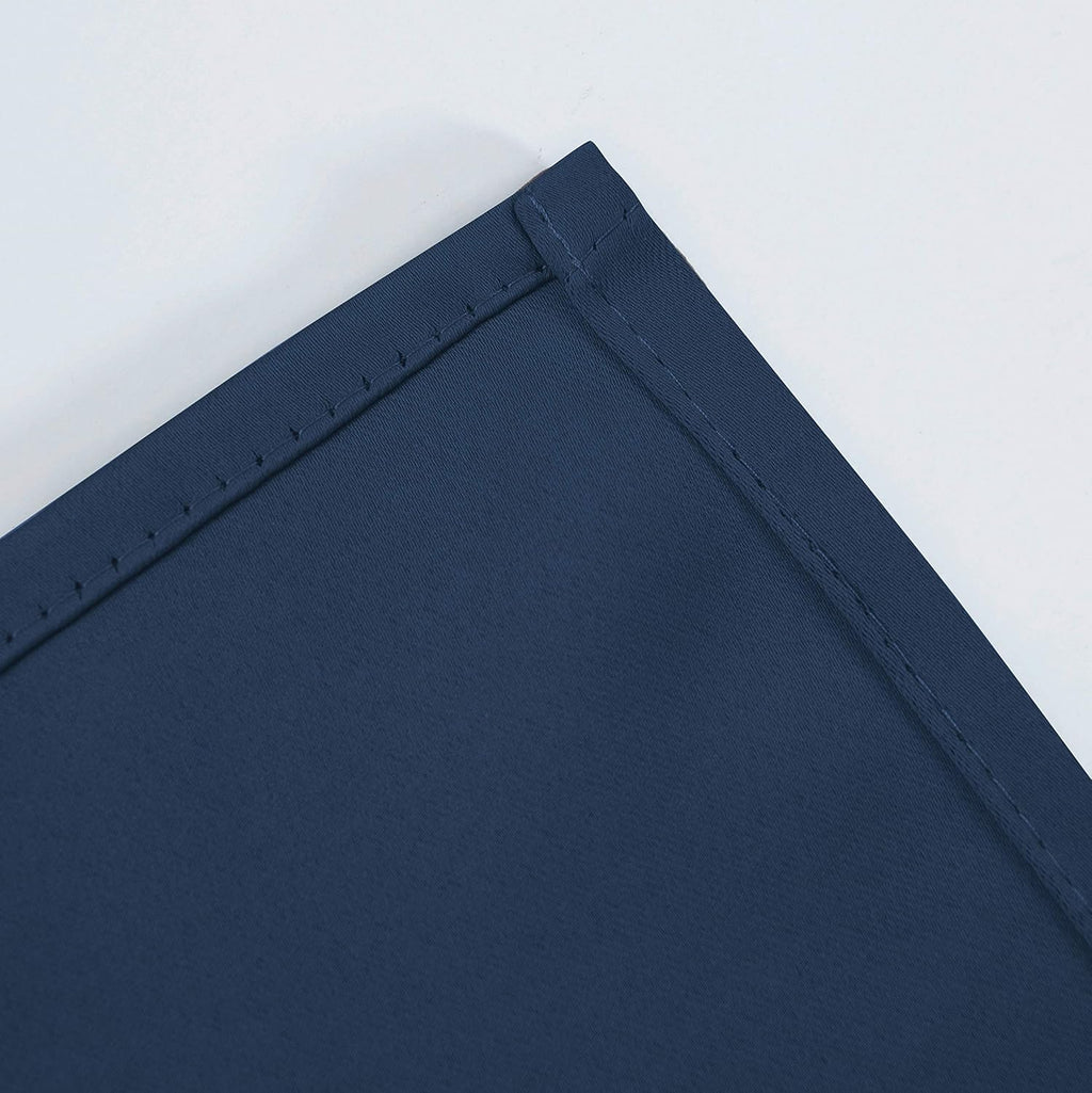 Lemomo Blackout Curtains 42 x 84 inch/Navy Curtains Set of 2 Panels/Thermal Insulated Room Darkening Bedroom Curtains 84 inch blue
