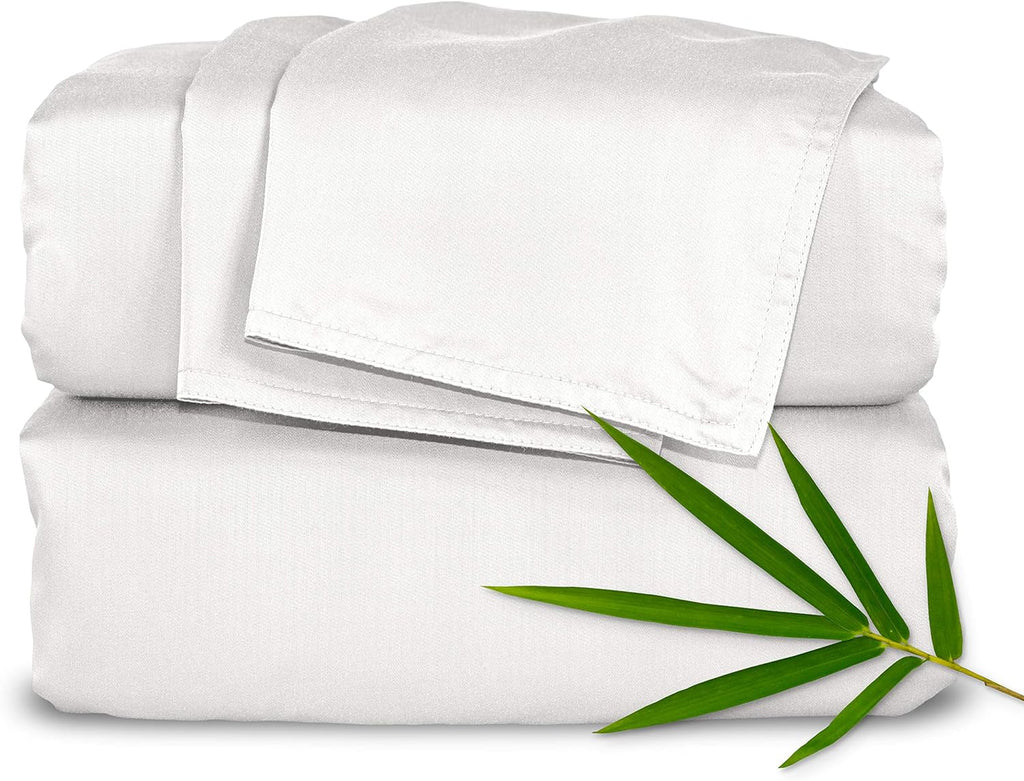 PureBamboo Pure Bamboo California King Sheets, Genuine 100% Organic Viscose Derived from Bamboo Bed Sheet Set, Soft & Cooling, Double Stitc…