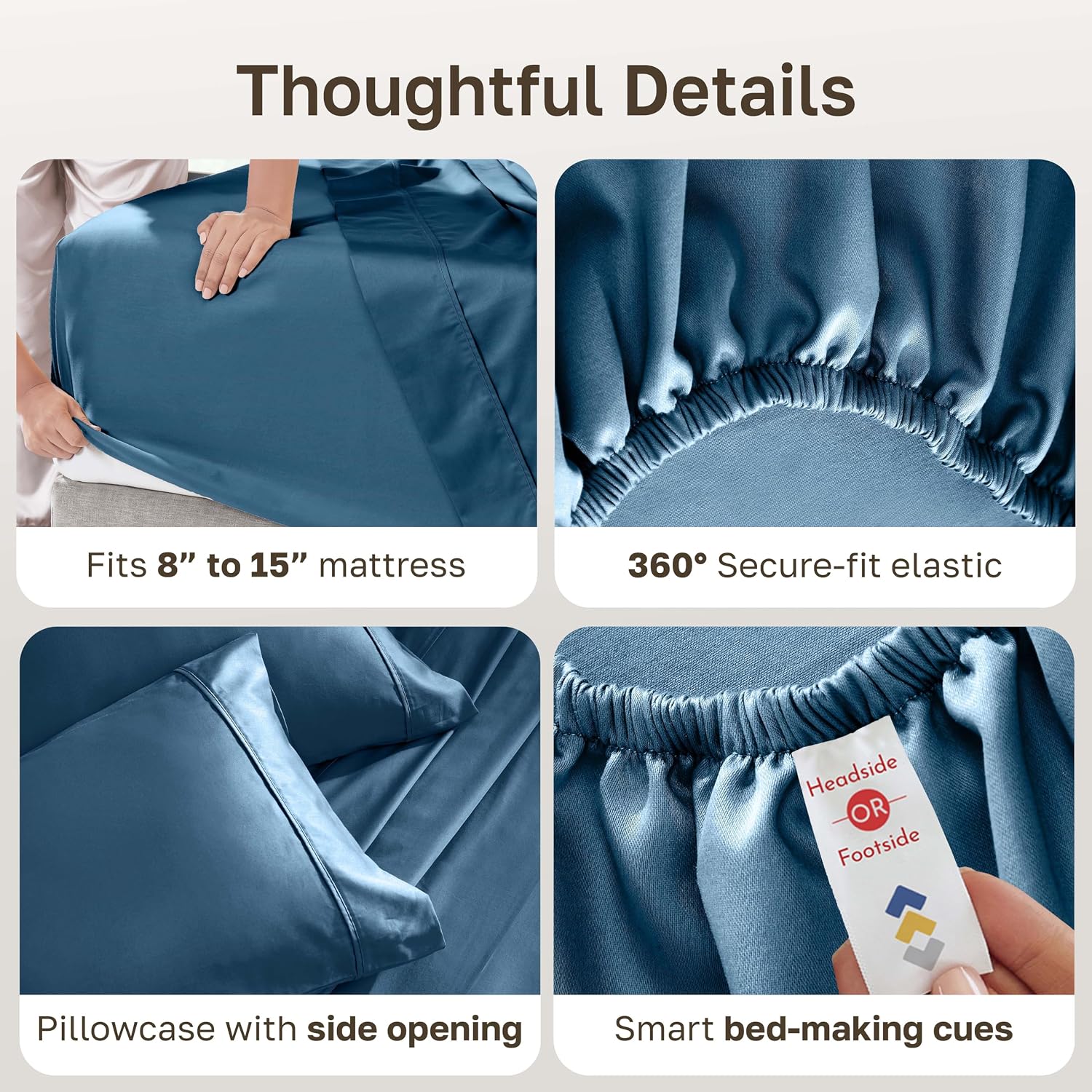 CaliforniaDesignDen California Design Den Soft Twin Size 100% Cotton Sheet Sets, 400 Thread Count Good Housekeeping Award Winner, Silky Sat…