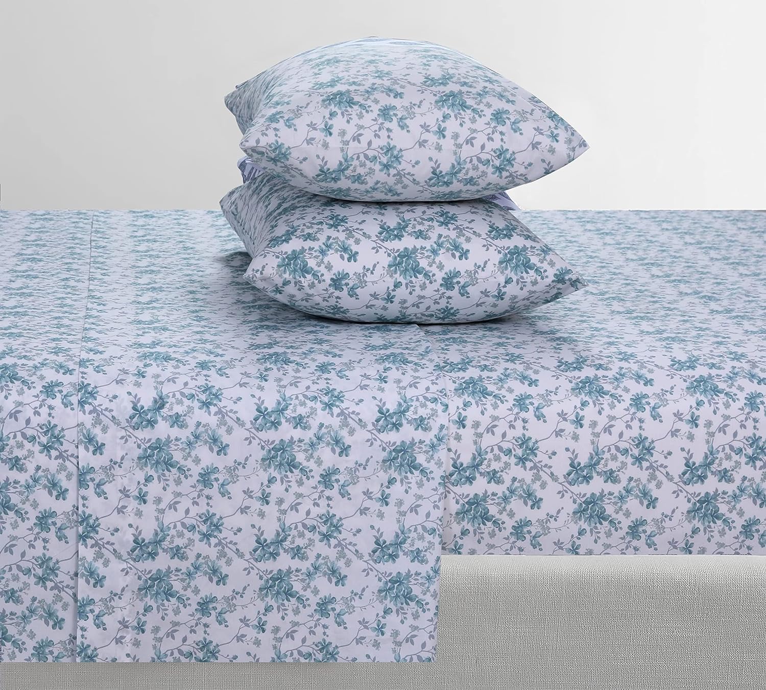 Featherstitchnewyork Feather & Stitch Softest 100% Cotton Sheets, 300 Thread Count Percale Weave Bedding, 16" Deep Pocket, Cooling Sheets,…
