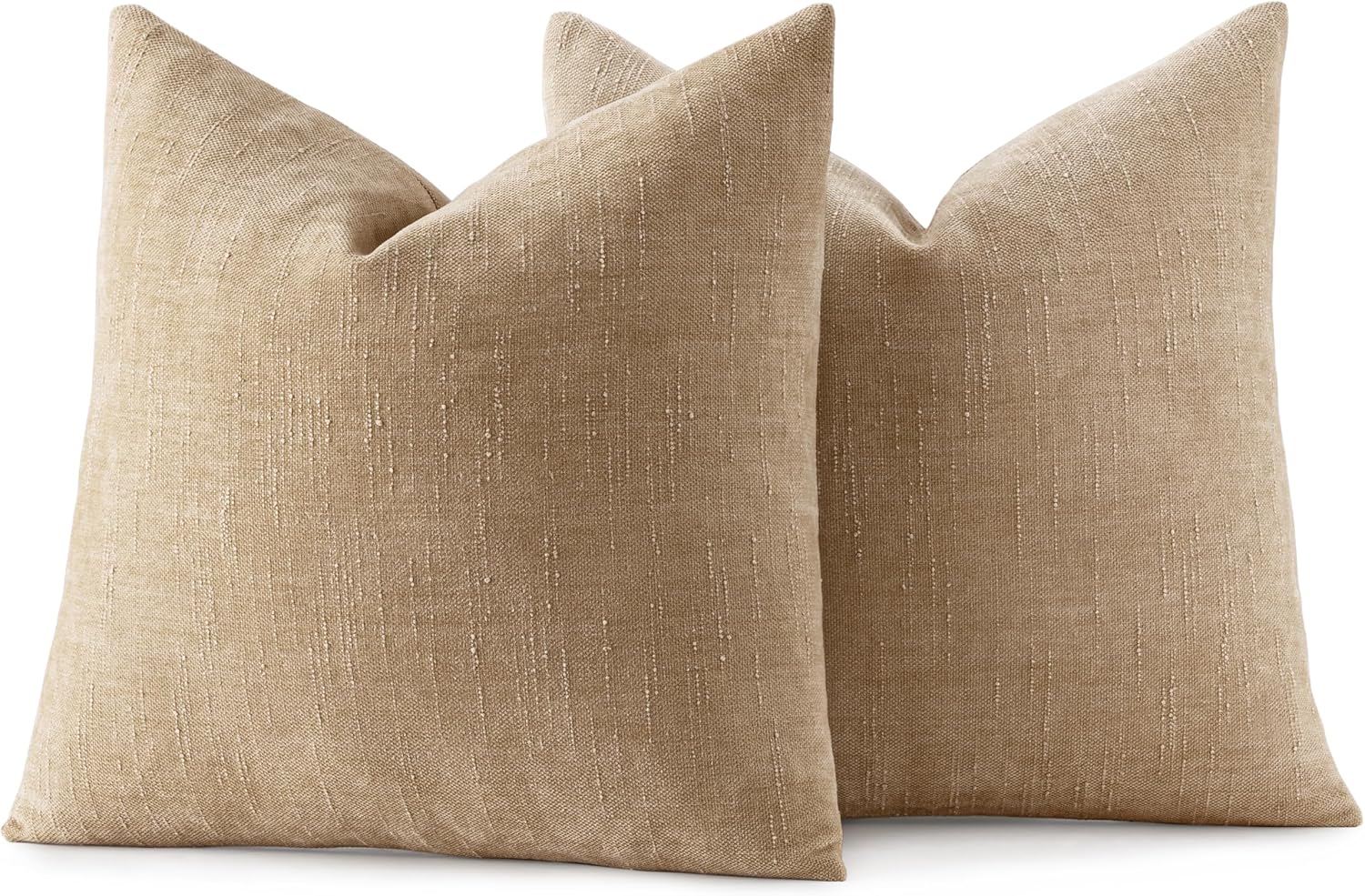 MIULEE Pack of 2 Decorative Throw Pillow Covers Soft Chenille Throw Pillows Solid Textured Cushion Covers for Couch Sofa Bedroom Living…
