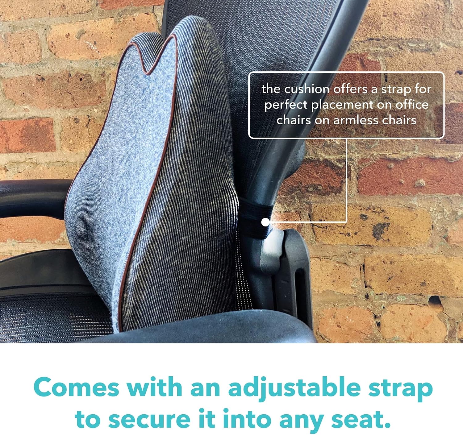 Cubii Cushii Back Support Cushion for Back and Lower Back Relief Universal Fit for Desk, Office, Kitchen Chairs, Couch Cushions with Advanc…