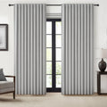 Qjmydeco Gray Blackout Curtains 70 Inches Extra Wide Linen Curtains 96 Inch Length for Kids Boys Room/Nursery, Pleated Bedroom Thermal Drap…