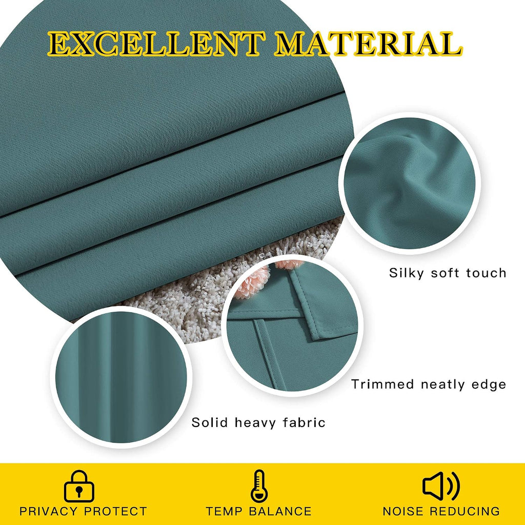 Nicetown Blackout Curtains for Kids Room - Triple Weave Microfiber Home Thermal Insulated Solid Ring Top Blackout Panels/Drapes for Bedroom…