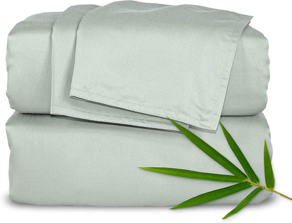 PureBamboo Pure Bamboo Full Sheets, Genuine 100% Organic Viscose Derived from Bamboo Bed Sheet Set, Luxuriously Soft & Cooling, Double Stit…