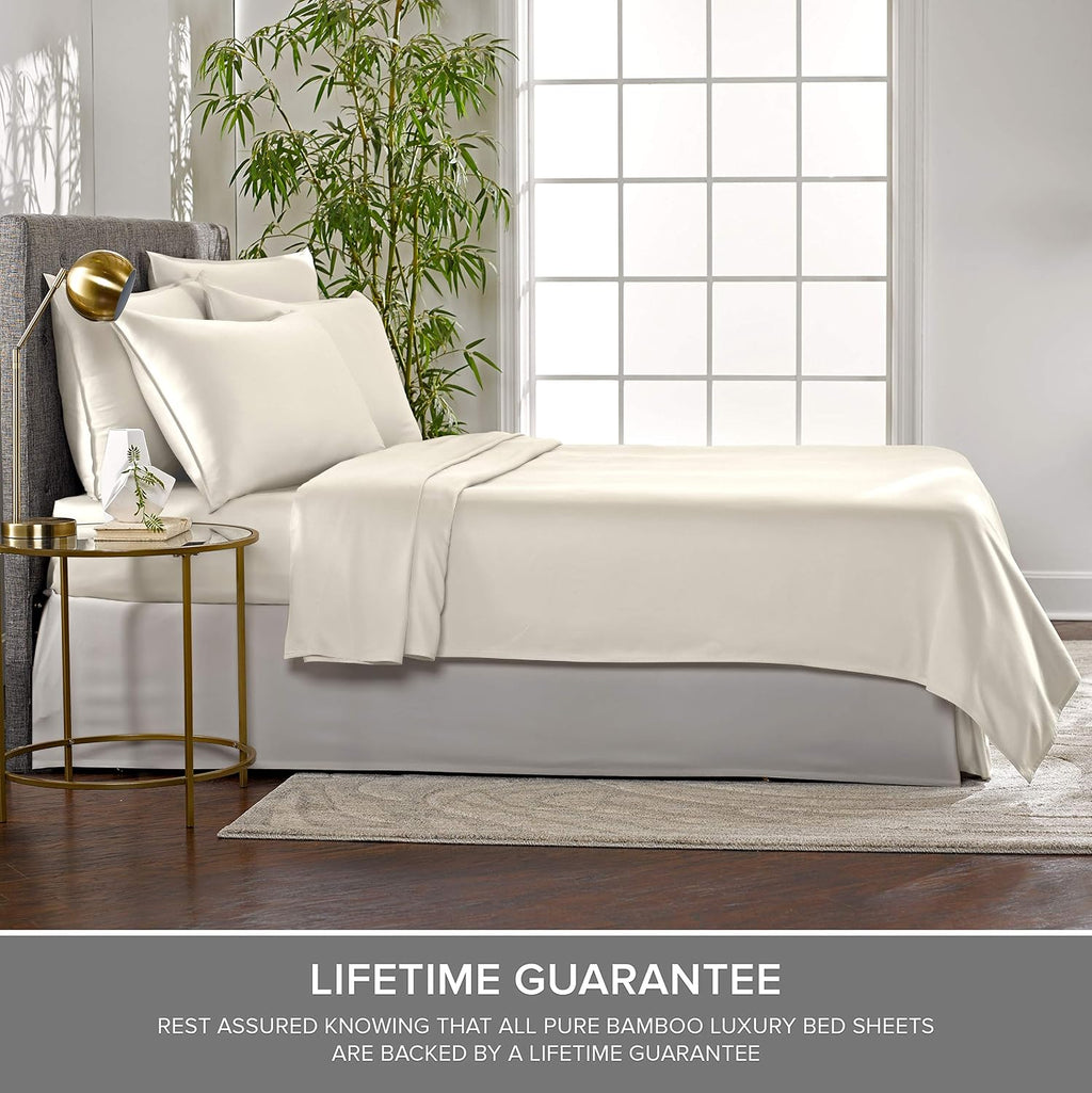 PureBamboo Pure Bamboo Short Queen Sheets for RV Camper (60"x75") - Genuine 100% Organic Viscose Derived from Bamboo Bed Sheet Set, Soft &…