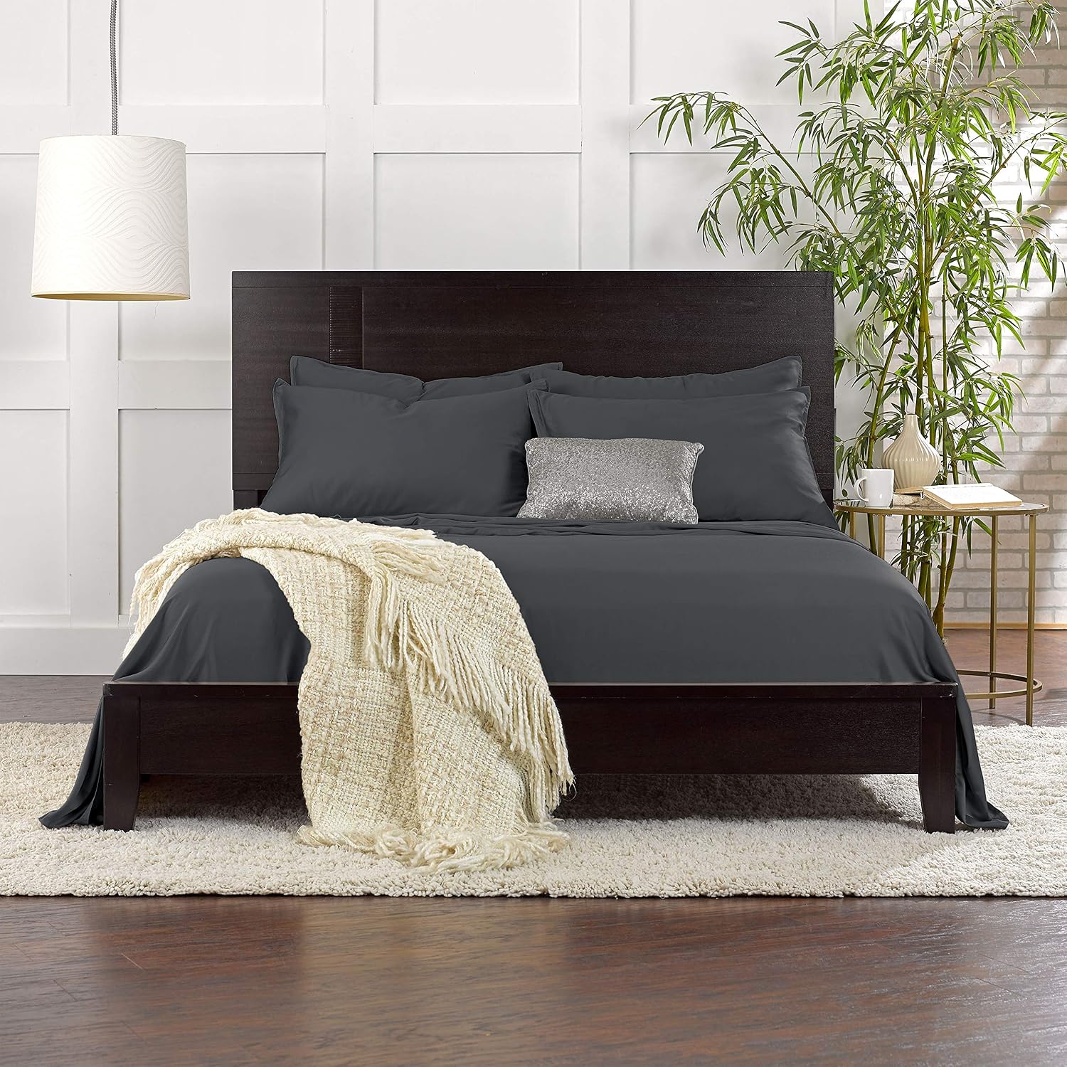 PureBamboo Pure Bamboo Twin XL Sheets, Genuine 100% Organic Viscose Derived from Bamboo Bed Sheet Set, Luxuriously Soft & Cooling, Double S…