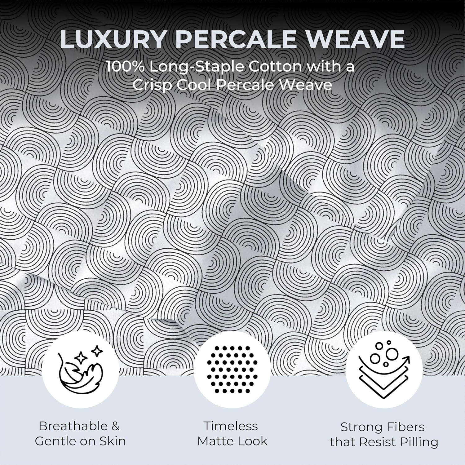 Twin Fitted Sheet with 18" Deep Pockets, Flat Sheet - Percale Weave Natural - Breathable 100% Cotton Bedding, 1 Fitted Sheet + 1 Flat…