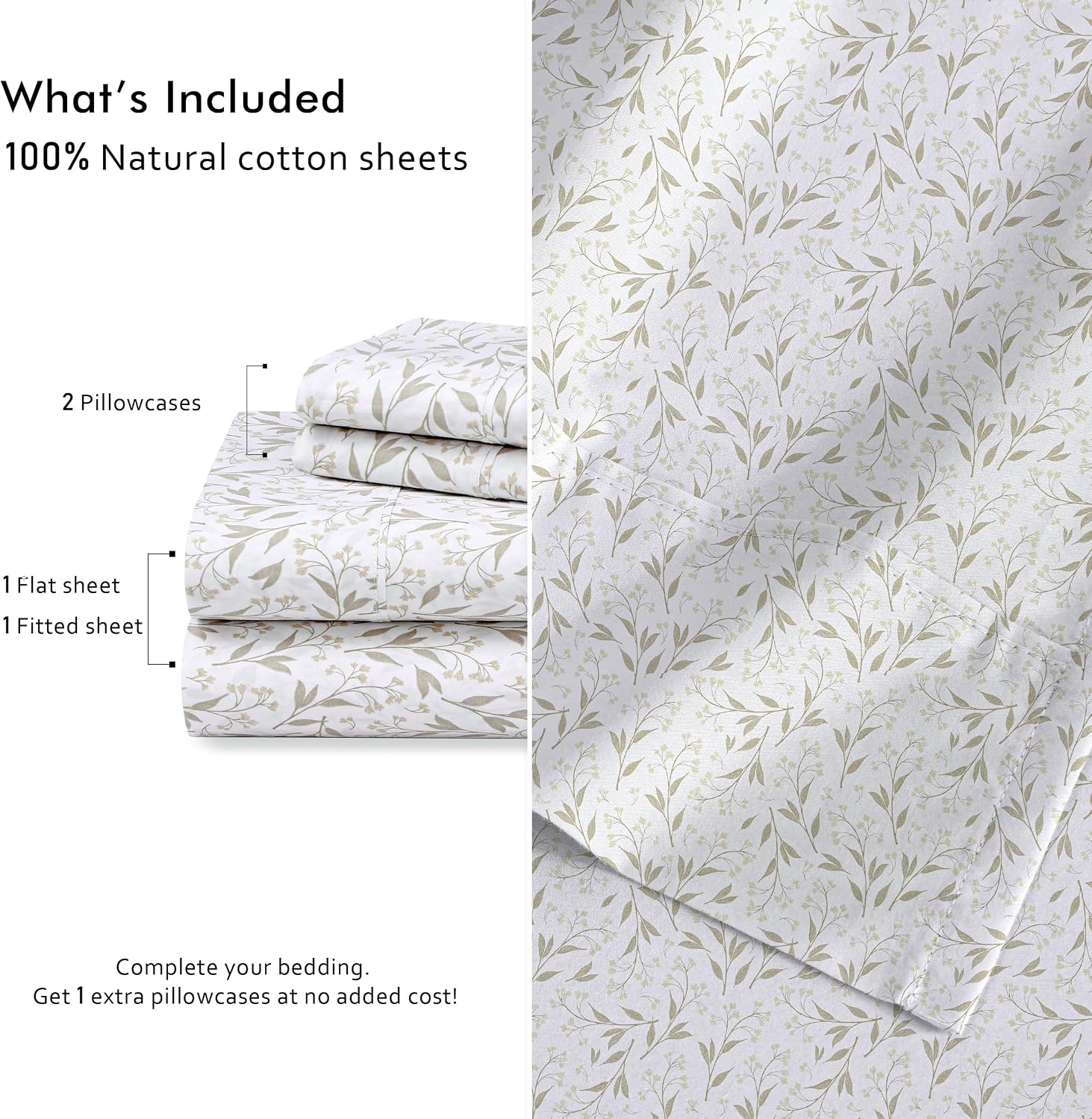 Ruvanti 100% Cotton Percale Sheets Twin XL Size 4 Piece Set, Cooling Bed Sheets for Hot Sleepers, Deep Pocket 16”, Breathable Lightweight &…