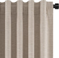 Topfinel Linen Blackout Curtains 63 Inch Long for Livingroom Bedroom 2 Panels Set Room Darkening Curtains 63 Inches Length Drapes for 64" W…