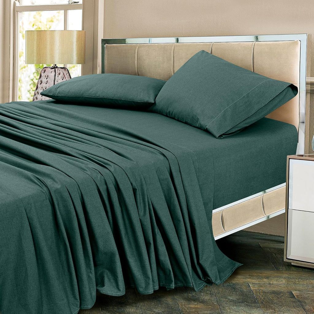 Royalelinens ROYALE LINENS 300 Thread Count 100% Long Staple Combed Cotton Textured Sheet Set - 3 Piece Twin Bed Sheets - 1 Fitted, 1 Flat…