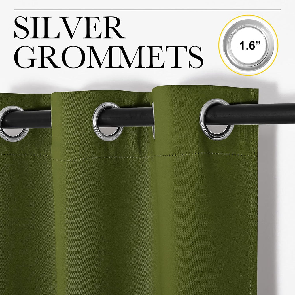 NICETOWN Bedroom Curtain Panels Blackout Draperies, Thermal Insulated Solid Grommet Blackout Curtains/Drapes (One Pair, 55 by 68-inch…