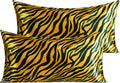 Ntbay 2 Pack Satin King Pillowcases for Hair and Skin, Luxurious and Silky Zebra Printed Pillow Cases with Envelope Closure, 20x36 Inches,…