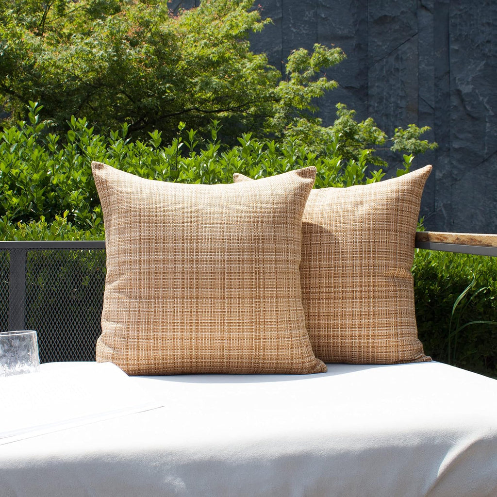 Kevin Textile Pack of 2 Outdoor Waterproof Pillow Covers Throw Pillow Covers Decorative Pillowcases Pillow Cases for Sofa Couch Patio…