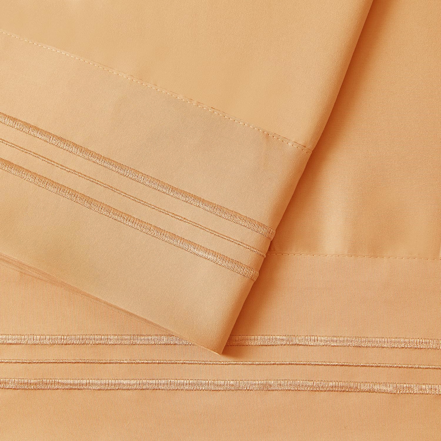 Nestl Orange Pillow Cases - Soft Queen Size Set of 2, 1800 Microfiber, Envelope Closure, 20x30 Inches cotton