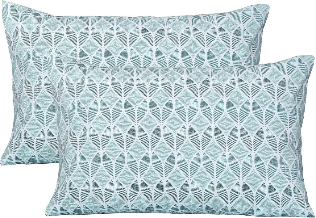 FEATHER & STITCH NEW YORK 100% Cotton 2 Piece King Pillow Cases, 300TC Ultra-Soft Pillowcases with Envelope Closure, Wrinkle- Fade- Stain…