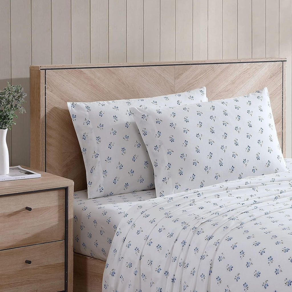 StoneCottage Stone Cottage - Queen Sheets, Cotton Percale Bedding Set, Crisp & Cool Ideal Bedding Set (Blue Sketchy Ditsy, Queen) Cotton Bl…