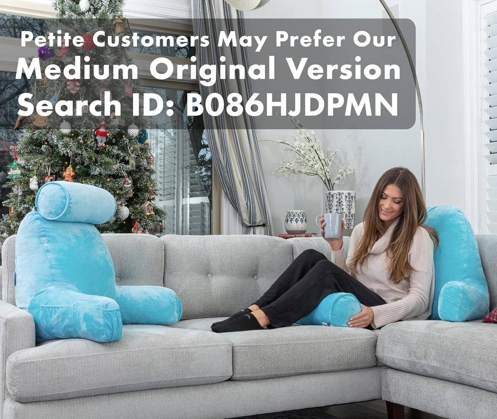 Husband Pillow XXL The Original for Adults - 30" Tall Backrest for Sitting Up in Bed - Firm Support Reading, Bed Rest Pillow for Adult…
