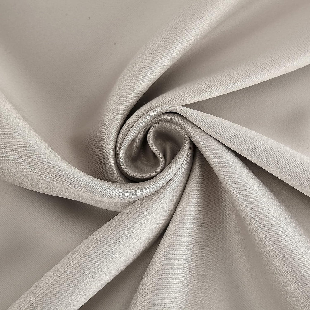 Sun Zero Nordic 2-Pack Theater Grade Noise Reducing Extreme 100% Blackout Grommet Curtain Panel Pair, 52" x 54, Stone Beige