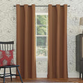 Sun Zero Easton Energy Saving Blackout Grommet Curtain Panel, Sunbaked Brown, 40" W x 63" L (1 Panel)