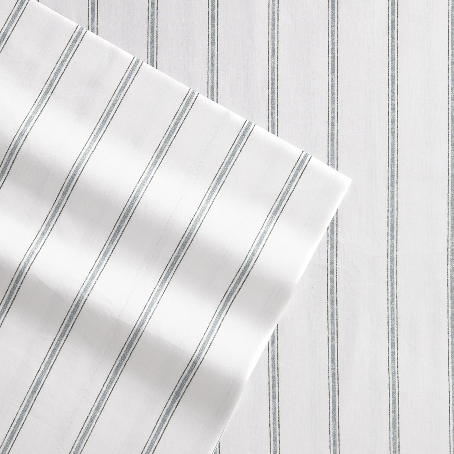 StoneCottage Stone Cottage - Twin Sheets, Cotton Percale Bedding Set, Crisp & Cool Ideal Bedding Set (Trenton Stripe Green, Twin) Cotton Gr…